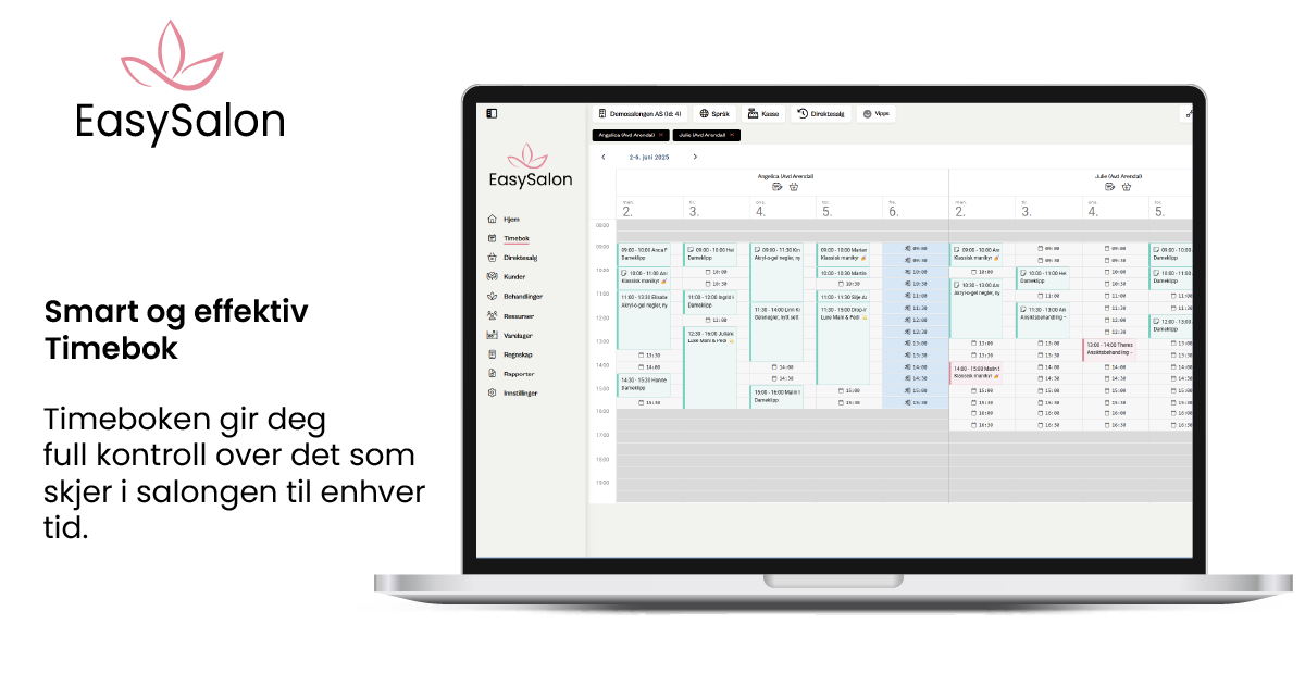 Timebok i kassasystemet